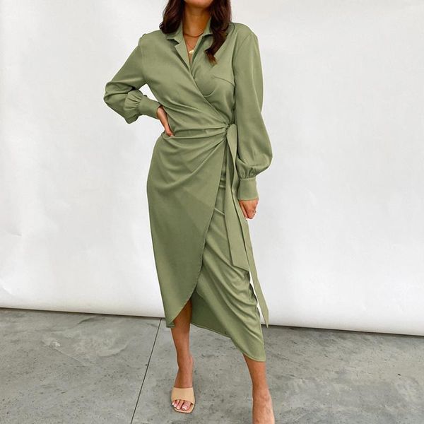

casual dresses korean lace-up slim girth dress female v-neck slit waist maxi for women bandage club, Black;gray