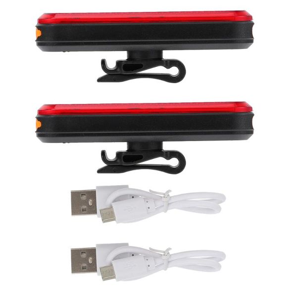 

bike lights 2pcs usb rechargeable led tail safety warning