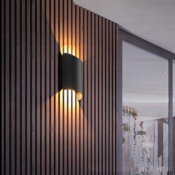 Lampade da parete per esterni 10W Modern Creative Art LED Portico Light Up Down Lampada impermeabile Villa Balcone Cortile Corridoio Esterno