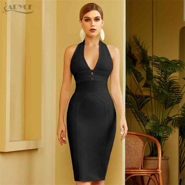

summer women halter bodycon bandage dress hollow out backless white celebrity runway party club dresses vestidos 210507, Black;gray