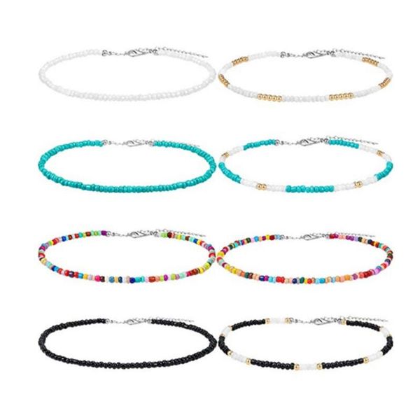 

pendant necklaces 1pc bohemian short neck chain lace fashion universal beads necklace for woman lady girl, Silver