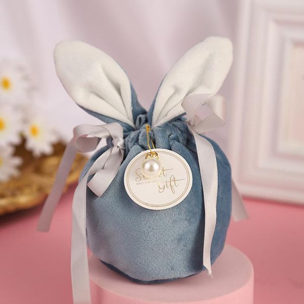 

pieces wedding candy bag ears velvet gift packing bags 8.5 * 10cm wrap