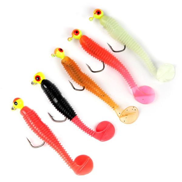 

false bait sea water maggot lead hook soft insect road sub fishing gear hooks