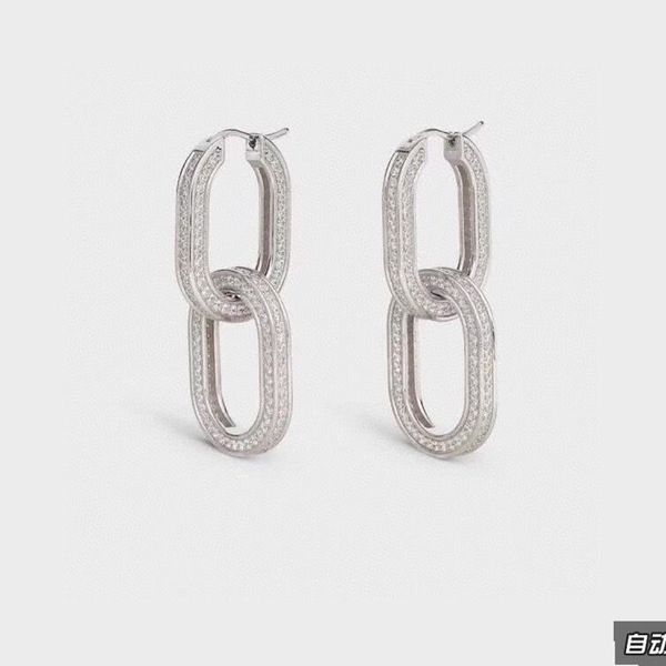 

c full diamond e earring 500 high carbon diamonds inlaid with original uniform super hypoallergenic earring luxurys designers jewelry, Silver
