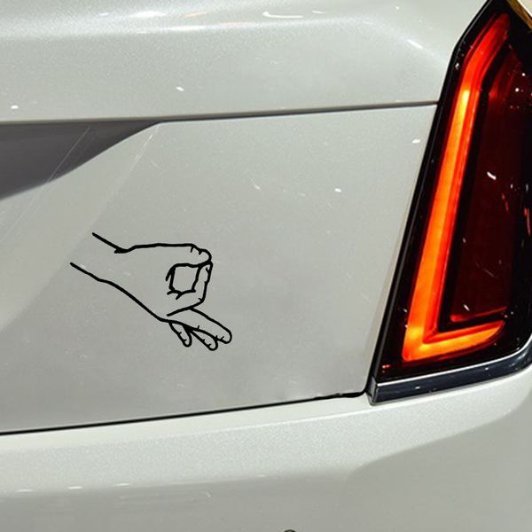 

15.3*9.1cm interesting pack circle game hand finger car sticker vinyl decoration