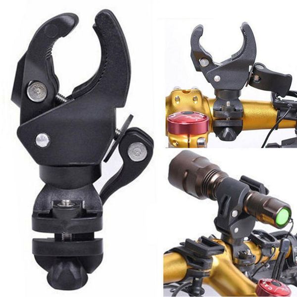 

bike lights 90 degree rotating holder lamp stand handle bar mount clamp clip bracket portable bicycle parts cycling accessories