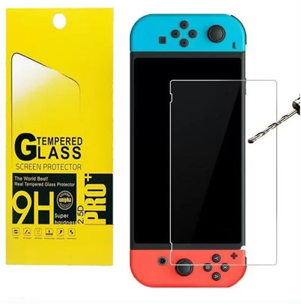 For Nintendo Switch Tempered Glass Screen Protector 0.33mm 2.5D 9H with box package