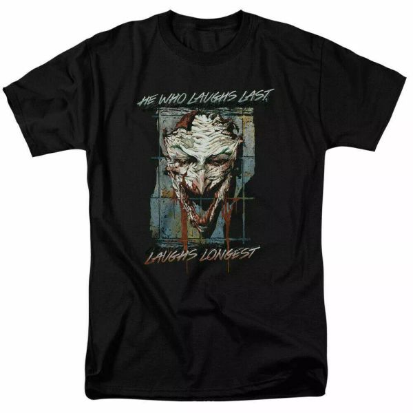 

The Joker Just For Laughs T Shirt Licensed Comic Book Tee Black, White;black