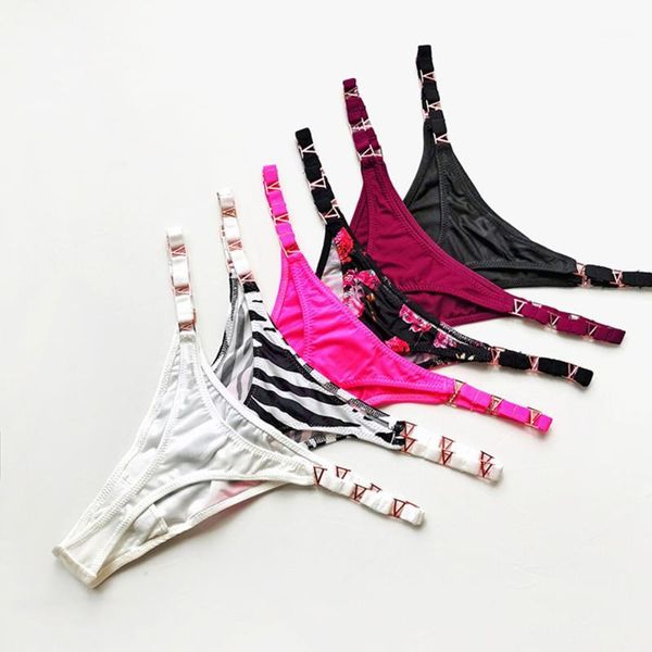 

women's panties underwear metal ice t-pants fitness exercise hip lifting, low waist fashion high fork half wrap, Black;pink