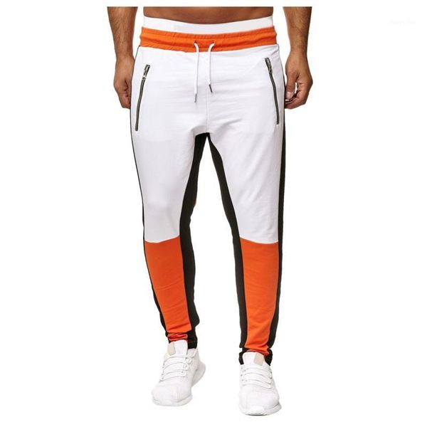 

men's pants sweatpants patchwork comfortable jersey track jogging fitness sports trousers jogger running, Black