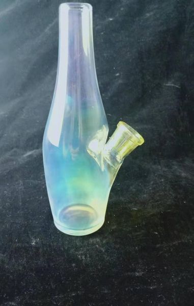Копченая серебряная бутылка стеклянная кальян DAB вышка для курить трубы, бонг 14 мм чаша заводской розетки Добро пожаловать на заказ