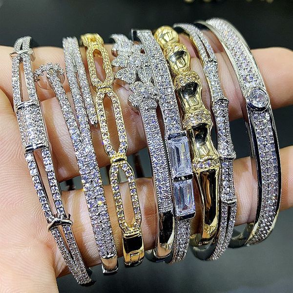 Zirkon Damen Armreif Armband Diamant Koreanische Frauen Liebe Gold Armbänder Schmuck Silber Pearl Mode Zubehör
