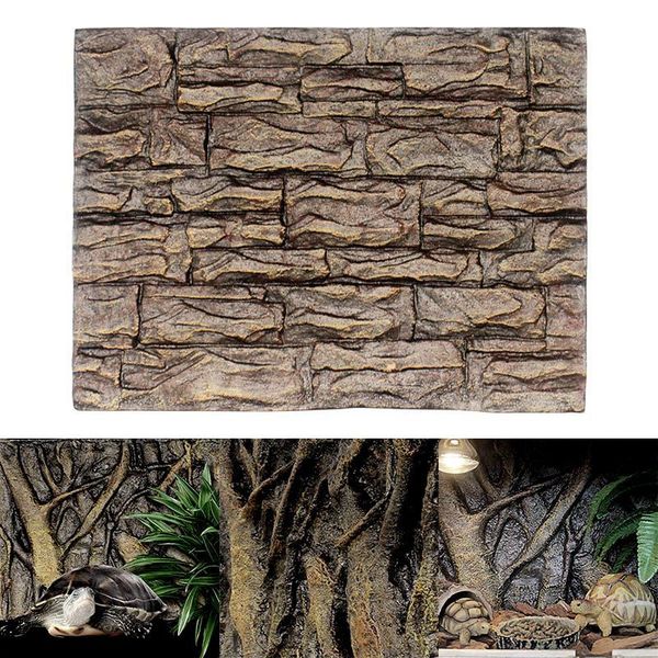 

decorations 3d foam rock stone aquarium background board decor for reptile fish tank 60x45cm sale