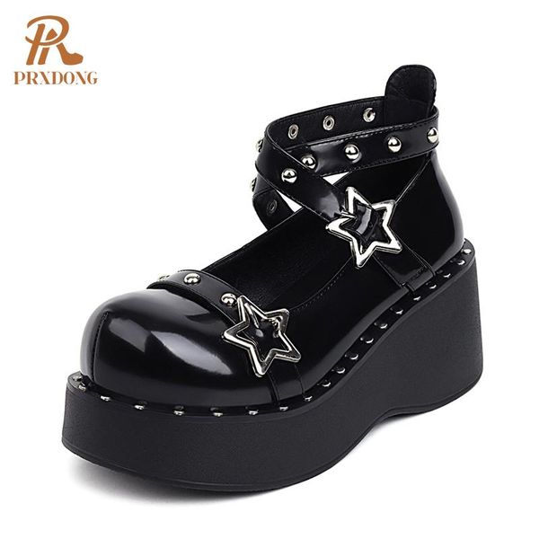 

dress shoes 2021 fashion woman pumps metal decoration black casual round toe wedges heel size 34-43