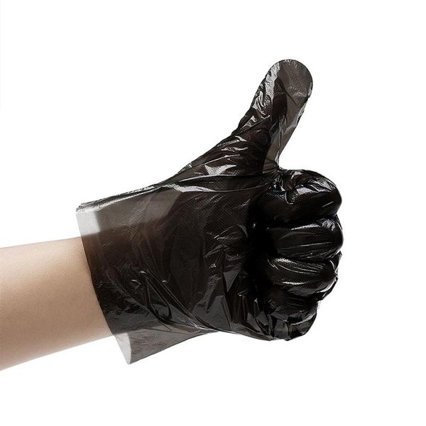 

plastic clear disposable gloves garden restaurant home baking tool cycling, Black