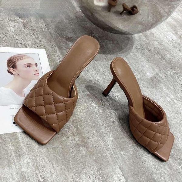 

dress shoes nice size 9cm ladies sandals brand design women elegant square sandaly toe thin high heels summer outdoor beach, Black