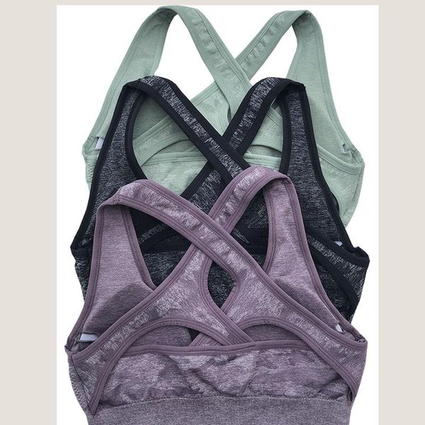

fashion vest-style yoga quick-drying running sujetador deportivo breathable sport bra shaped gathering fitness clothing outfit