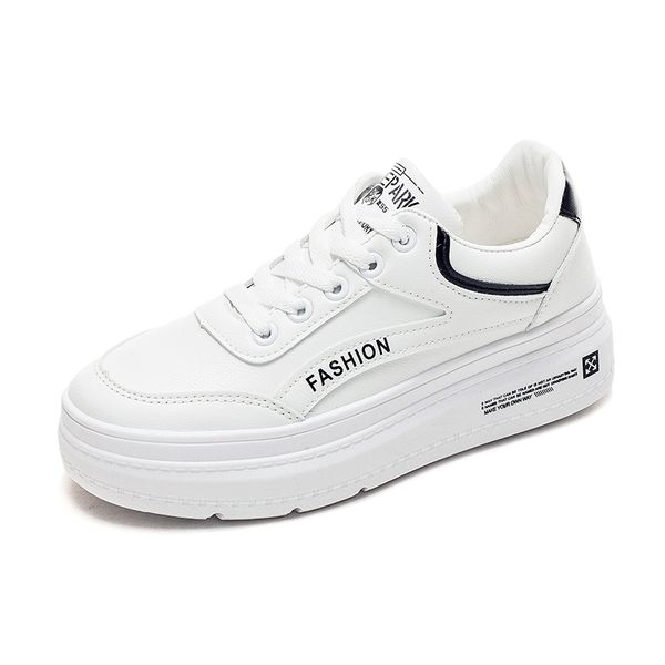 

2021 fashion spring style breathable small white heighter women's shoes basic students running board thick soles ins casual 7113