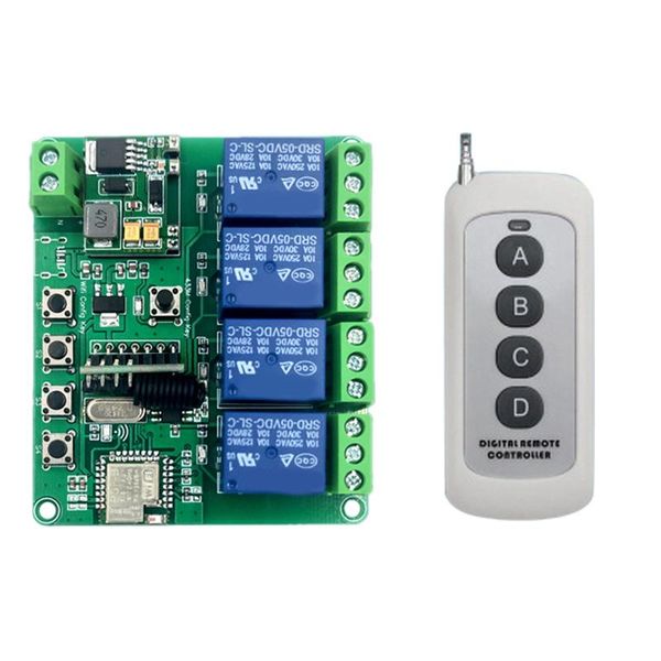 

smart home control switch dc6-60v 4 channel wifi ir remote roll gate jog inching self-locking for alexa google
