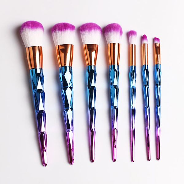 

mermaid unicorn spiral gourd professional makeup brush kit