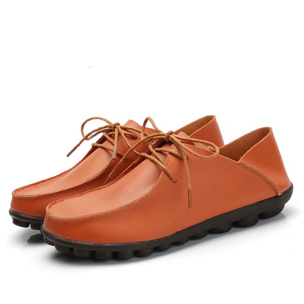 

dress shoes women flats woman genuine leather slip on loafers soft nurse ballerina plus size casual zapatos de mujer anb6, Black