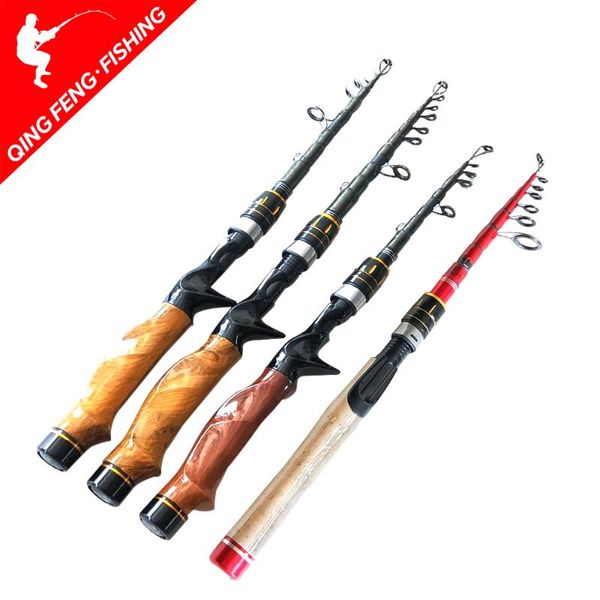 

1.8m-2.7m protable fishing rod cork handle spinning carbon fiber travel tackle boat rods