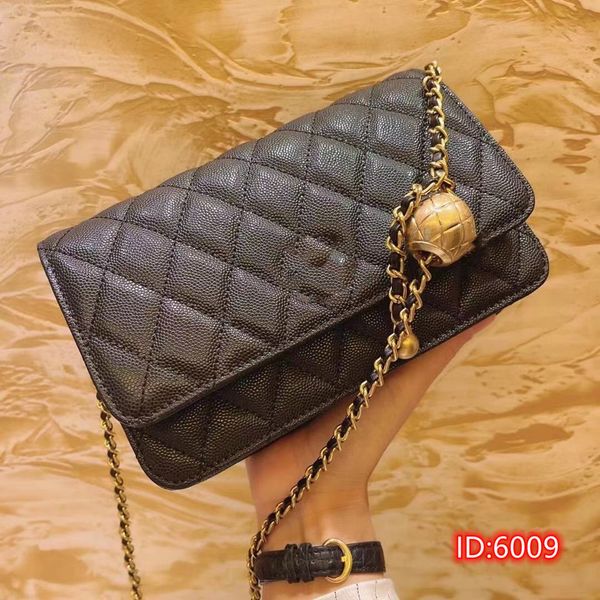 

women's classic fashion luxury designer brand bag genuine leather caviar golden hardware single shoulder cross-body handbag