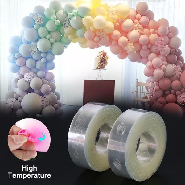Parti Dekorasyon 10 M Balon Şerit Arch Bağlayın Zincir Plastik Bant Garland Dize Düğün Şekli Çift Delik Toka