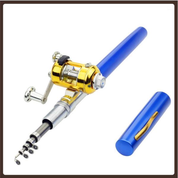 

boat fishing rods pocket mini rod pen folded reel wheel outdoor portable river lake set kit de pesca ultralight