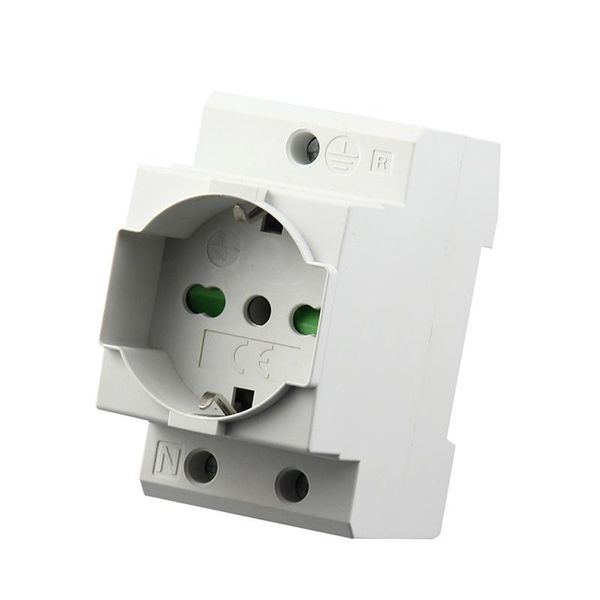 

smart power plugs 2pcs italian type rail socket din mount modular 16a 250v ac30 connector italy standard