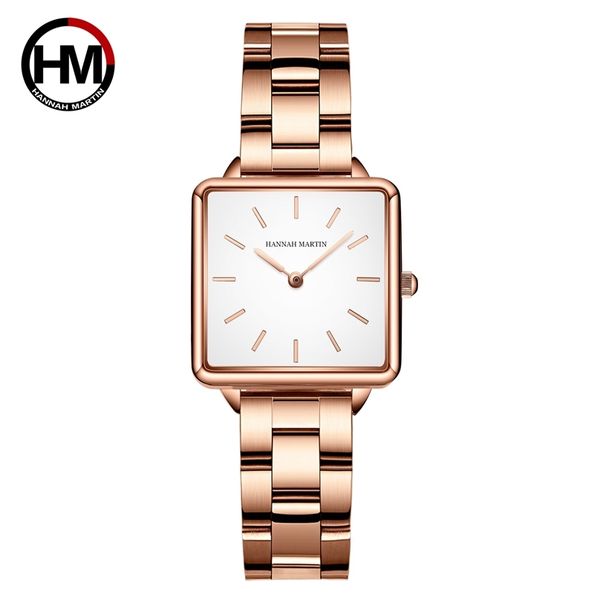 

japan movement drop women rose gold simple fashion casual brand wristwatch luxury lady square watches relogio feminino 210609, Slivery;brown