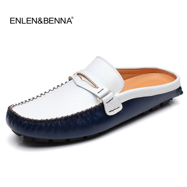 

dress shoes summer fashion men sandals genuine leather casual flats half-slippers breathable flip flop sandalias hombre oe3u, Black