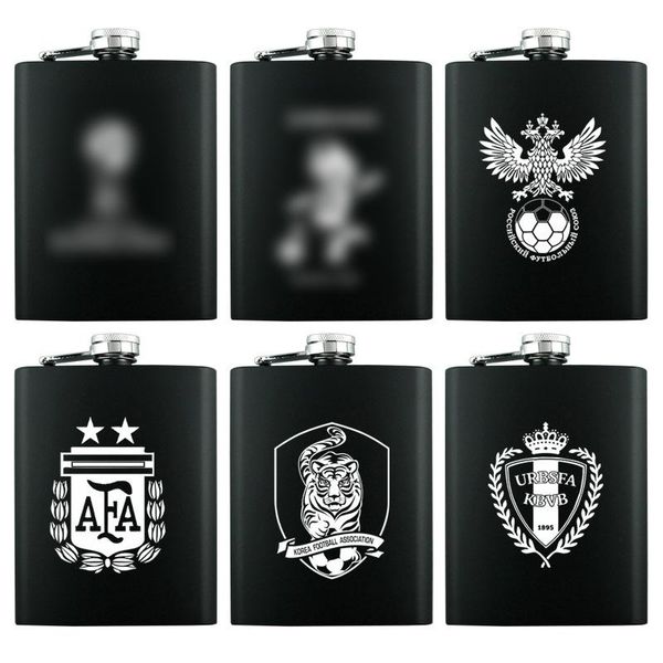 

hip flasks pocket flask for alcohol vodka bottle stainless steel 8oz football team logo men bridesmaid gift set