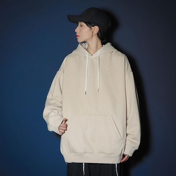 

women's hoodies & sweatshirts 2021 spring woman's oversize female loose 100% cotton solid thicken warm women lady fashion plus siz, Black