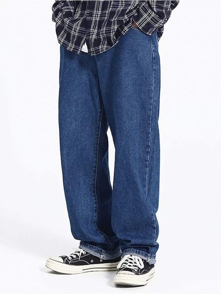 

men zipper fly wide leg jeans r7rg#, Blue