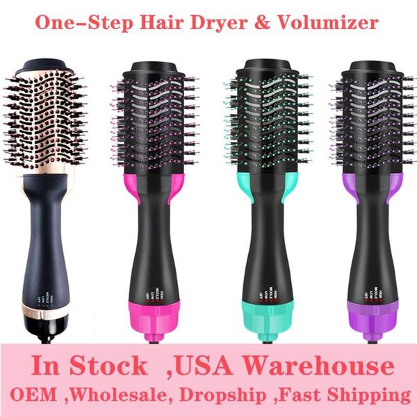 

professional 2 in 1 multifunctional hair dryer volumizer one step drying brush electric rotating hairdryer brushes