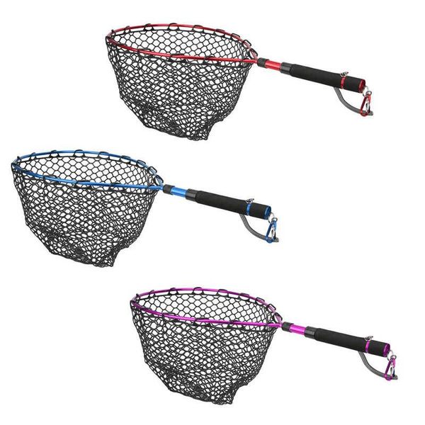 

fishing landing net lightweight aluminum alloy frame eva handle tools accessories
