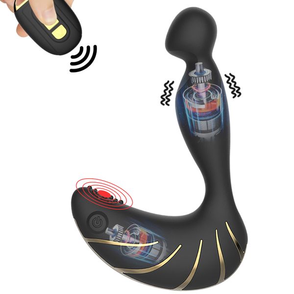 Massaggio Dildo a 10 frequenze Vibratore Sex Shop Massaggiatore prostatico Telecomando Soft Plug anale Butt Plug Sex Machine Giocattoli per adulti per coppia