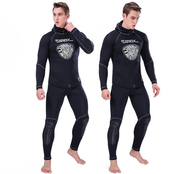 

full body diving suit for men scuba wetsuit with hat swimming surfing uv protection snorkeling spearfishing male one-piece suits
