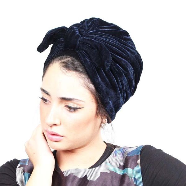 

ethnic clothing fashion bow velvet women head scarf turban ready to wear inner hijabs femme musulman hijab caps india wrap turbante mujer, Red