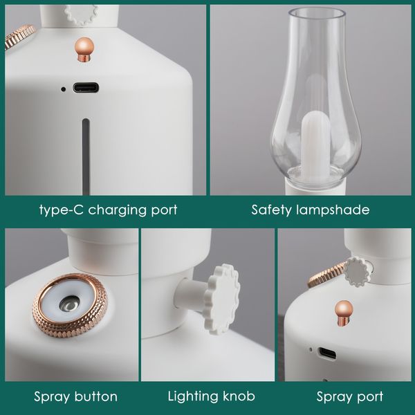 

wireless air humidifier evaporator with dimmable led night light fragrance aromatherapy diffuser for home room steam generatorperfections