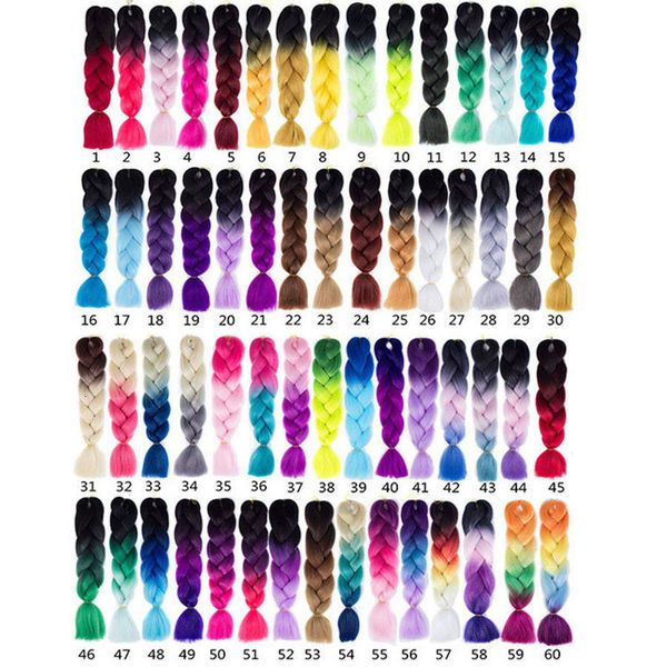 

chemical fiber two color dyed long 24in dirty braid wig 100g hairextension, Black