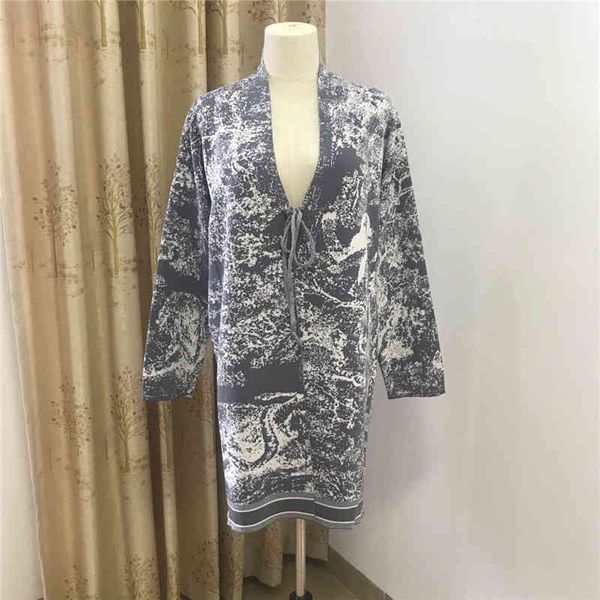 

design clothing holiday style autumn new monkey animal jungle long sleeve bandage shawl knitted cardigan coat women, Black