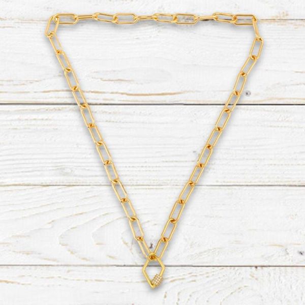 

chains women necklace clavicle chain exaggerated geometric pendant rhinestone jewelry party wedding accessories, Silver