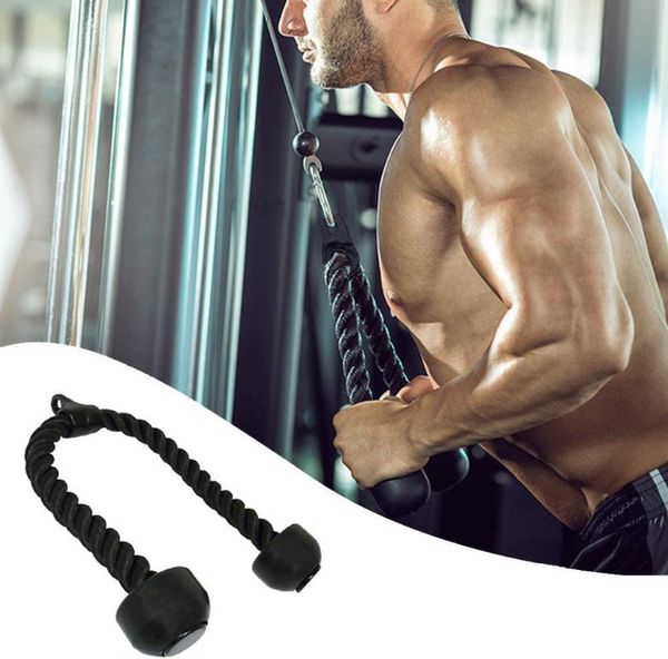 

heavy duty triceps rope pull down lateral biceps muscle training gym fitness pulley cable machine attachments body exercise resistance bands