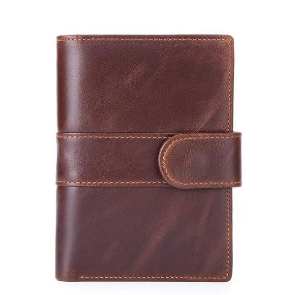 

wallets vintage cow genuine leather men short real male clutch boy gift cash purse card holder wallet, Red;black