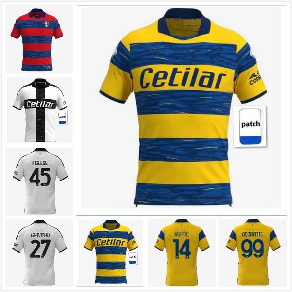 

2021 2022 parma calcio soccer jerseys darmian gervinho inglese kucka 21 22 karamoh cornelius kulusevski cyprien adorante football shirts, Black;yellow