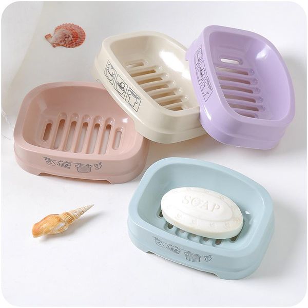 

1pc large portable soap dish bathroom drain storage holder dishes