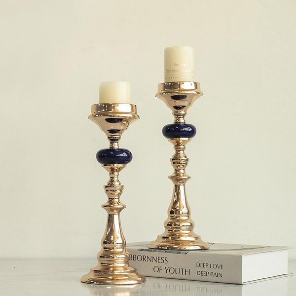 

metal candle holder gold stand fashion wedding exquisit table candlestick party home decor im737 holders