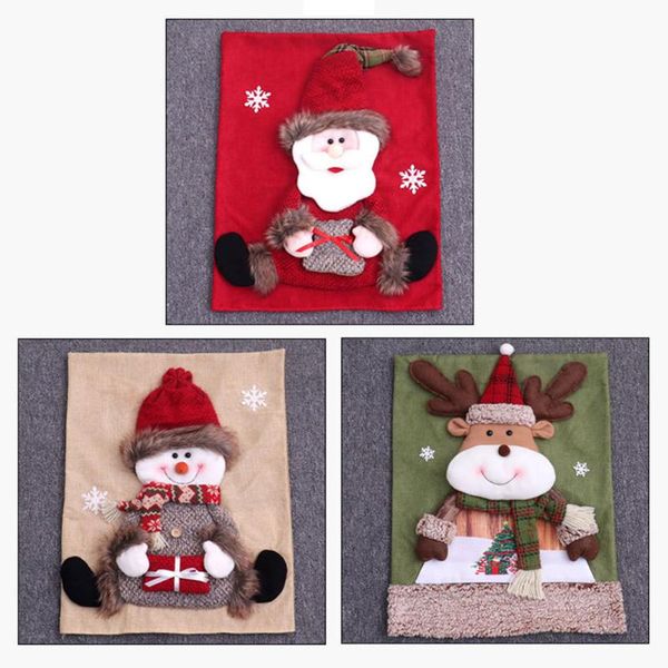 

chair covers 3d christmas dinner table xmas home kitchen decorations decor back
